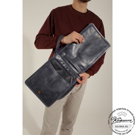 Кожаная сумка "Митчел" (чёрная)